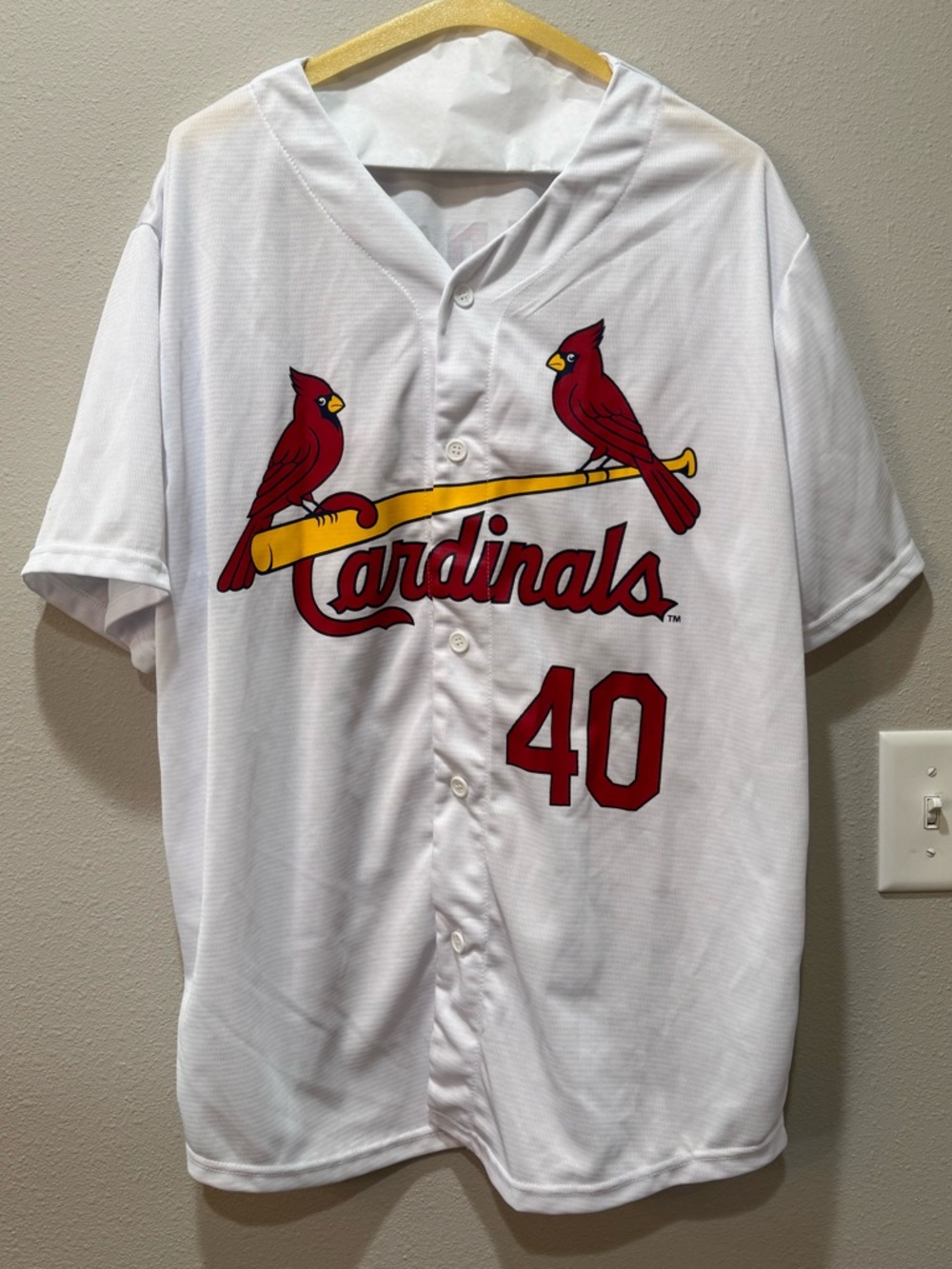 Cardinals Logo Team Tee Tag - White with Red & Yellow Logo